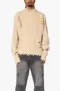 Distressed Crop Knit Sweater - Khaki sold by MNML