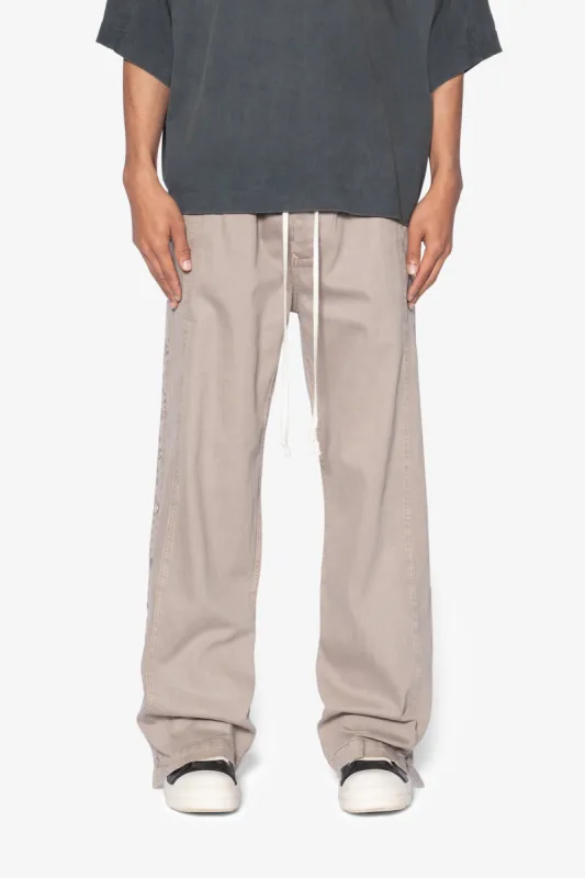Snap Panel Coated Pants - Khaki sold by MNML