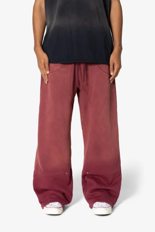 West Double Knee Sweatpants - Red sold by MNML