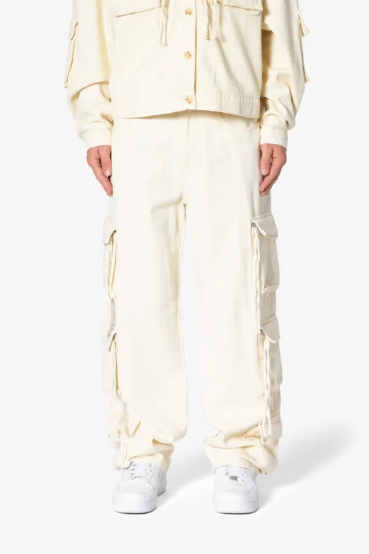 Brushed Twill Cargo Pants - Khaki sold by MNML