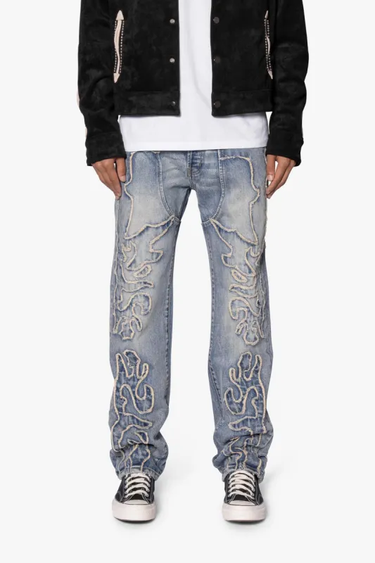 V691 Western Baggy Denim - Blue sold by MNML