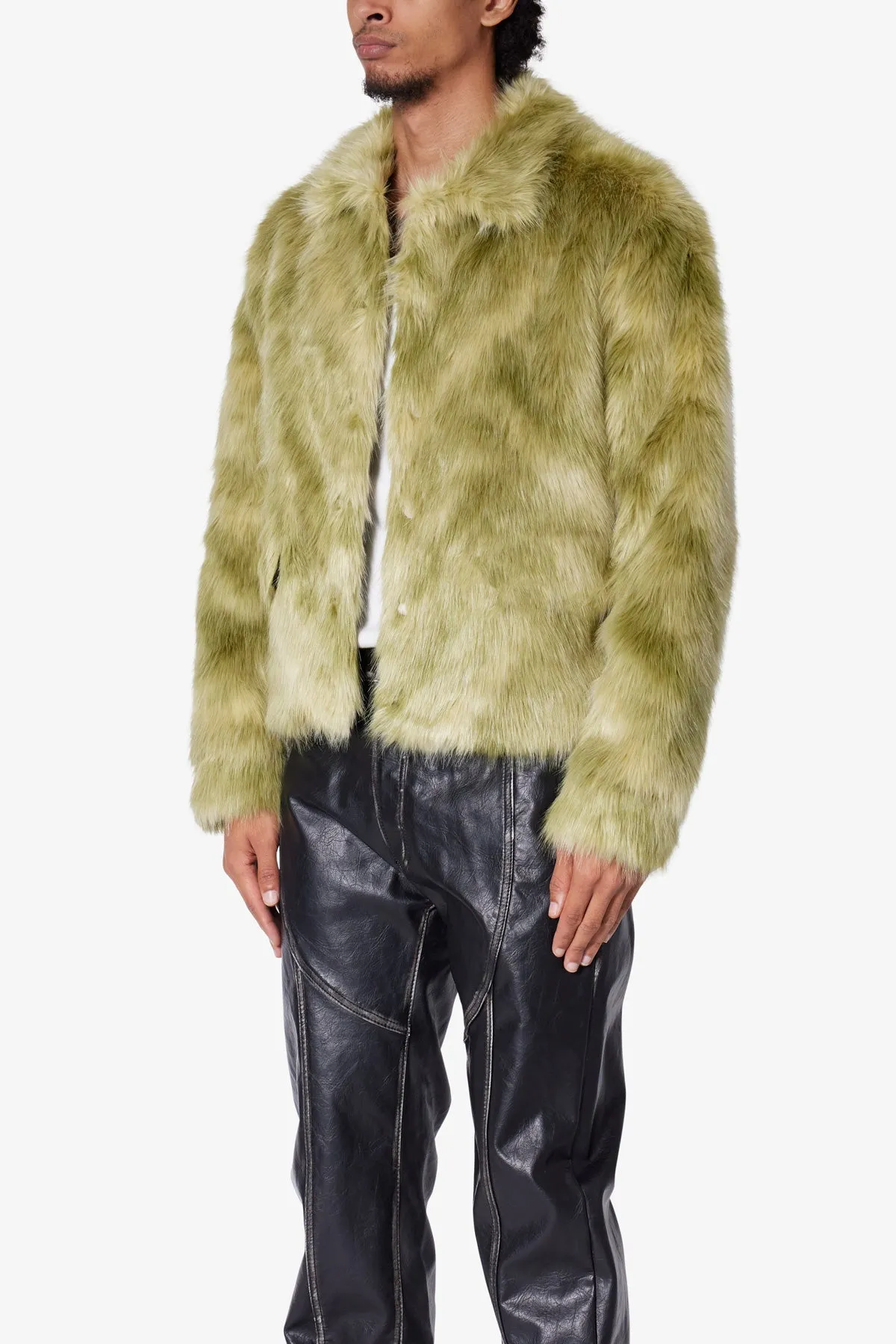 Polar Fur Jacket - Green sold by MNML product image thumbnail 3