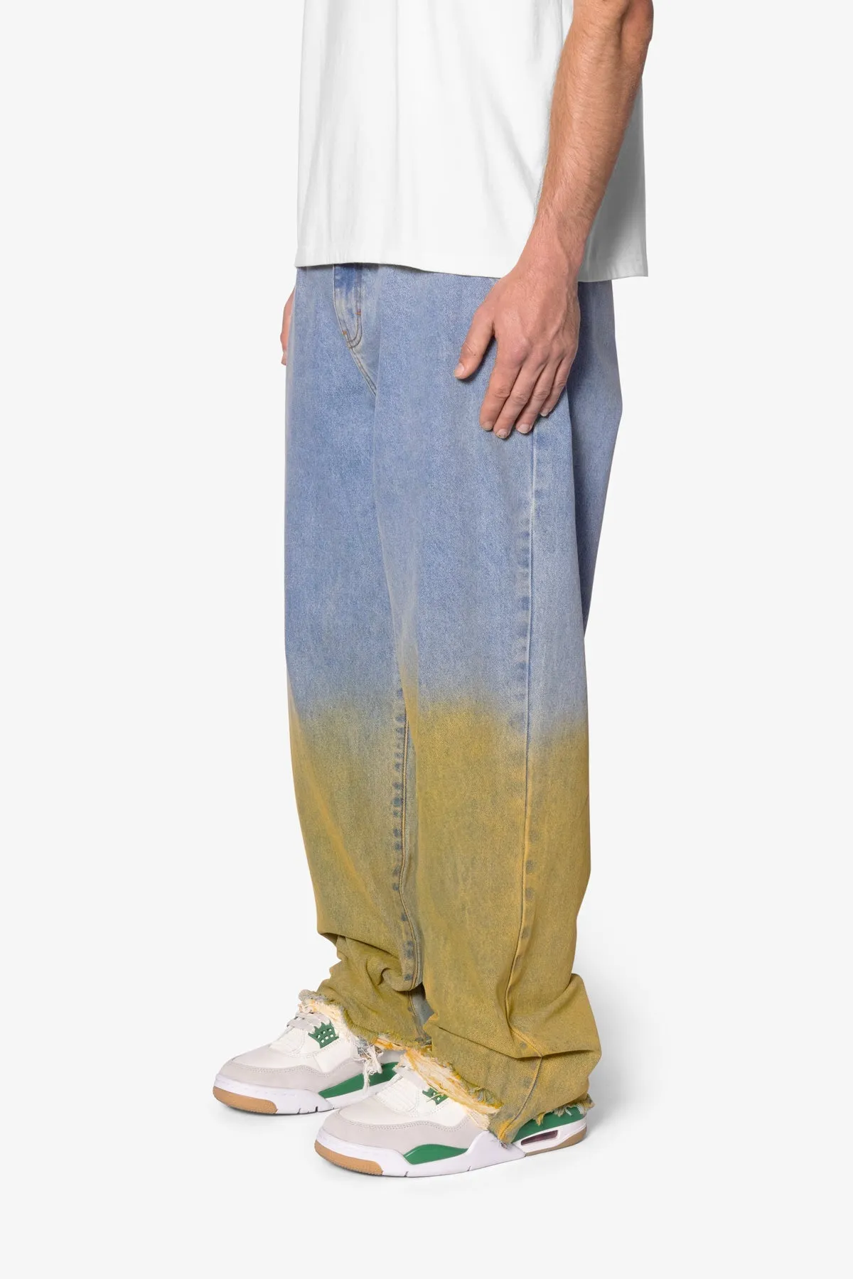 Ultra Baggy Dual Gradient Washed Denim - Blue sold by MNML product image thumbnail 3