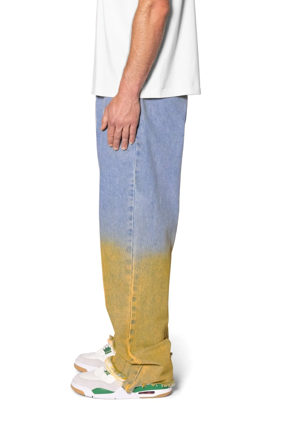 Ultra Baggy Dual Gradient Washed Denim - Blue sold by MNML product image thumbnail 4