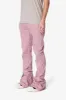 D519 Zipper Flare Denim - Pink sold by MNML