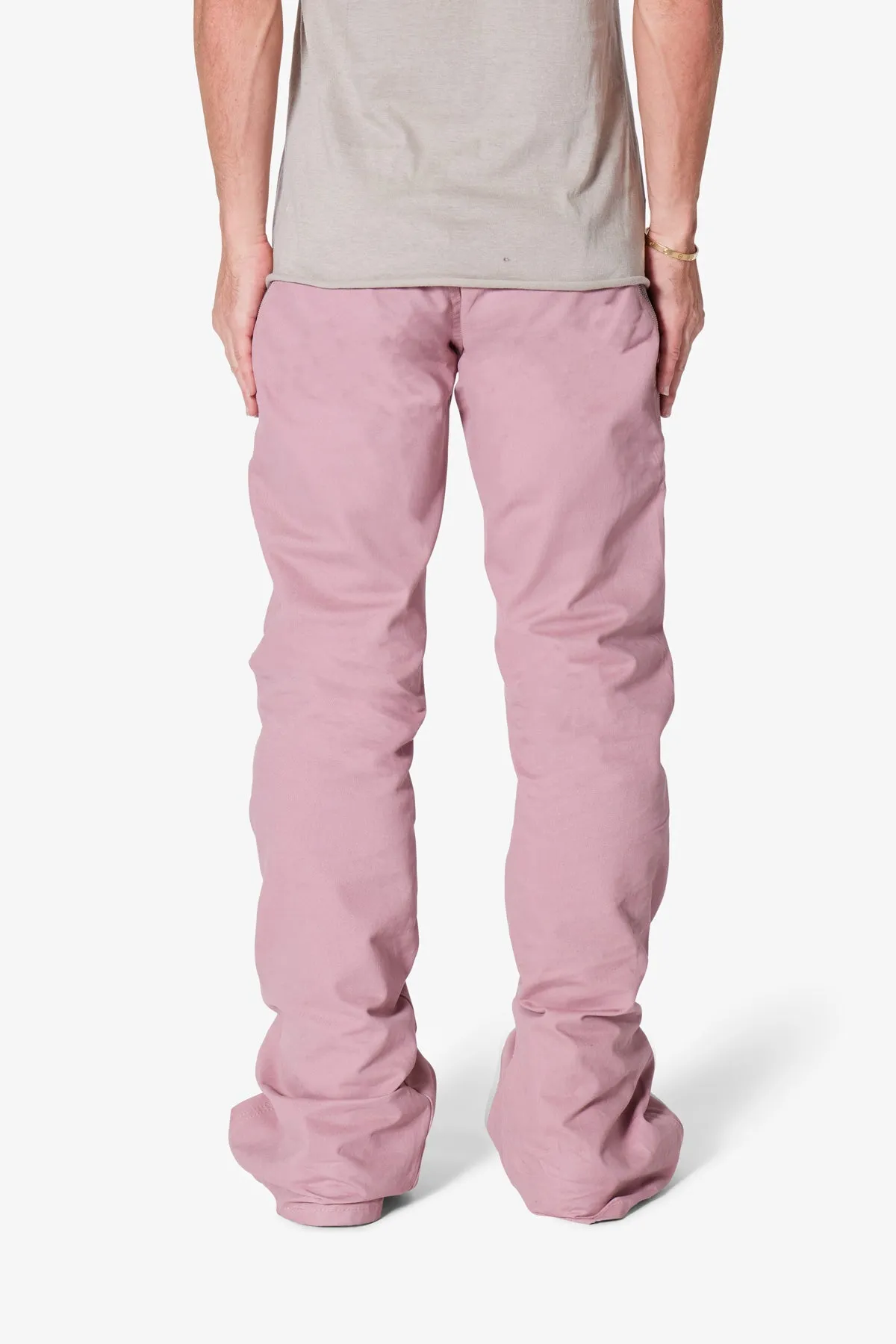 D519 Zipper Flare Denim - Pink sold by MNML product image thumbnail 5