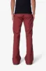 D519 Leather Zipper Flare Pants - Red sold by MNML