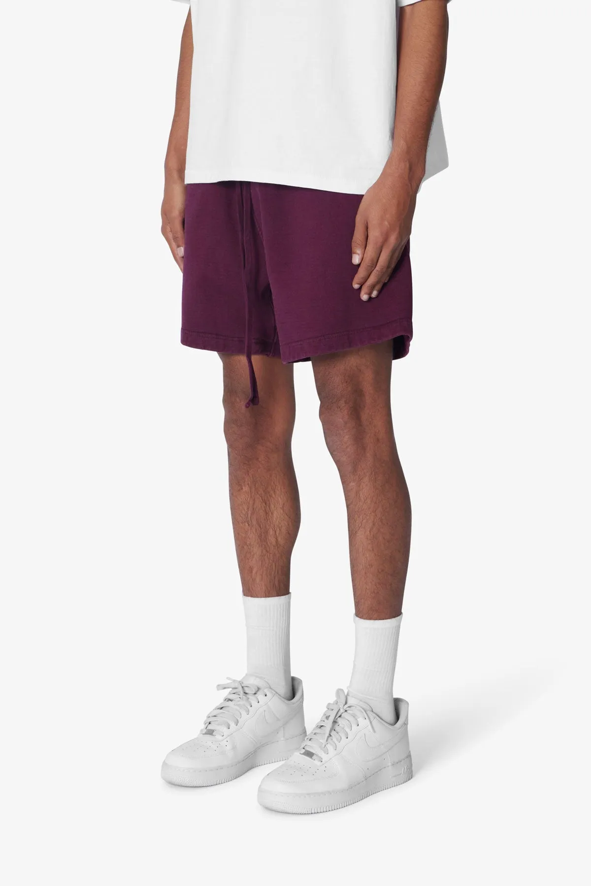 Heavy Every Day Sweatshorts - Burgundy sold by MNML product image thumbnail 3