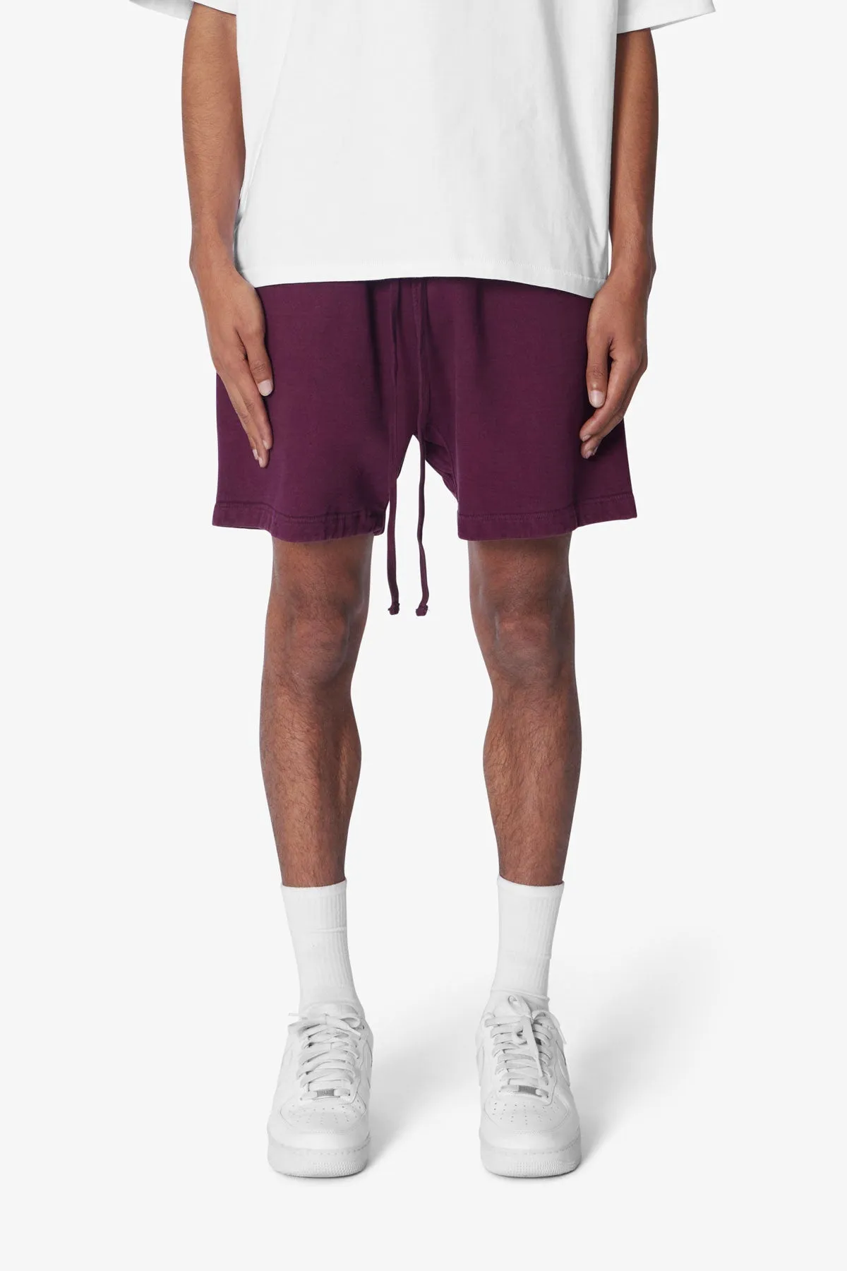 Heavy Every Day Sweatshorts - Burgundy sold by MNML product image thumbnail 2