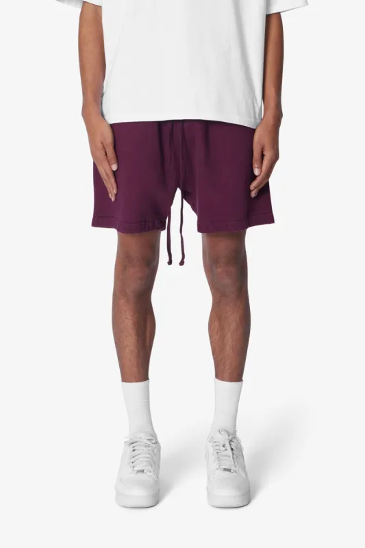 Heavy Every Day Sweatshorts - Burgundy sold by MNML