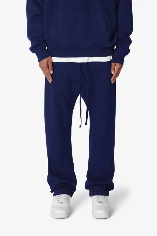 Heavy Relaxed Every Day Sweatpants - Navy sold by MNML