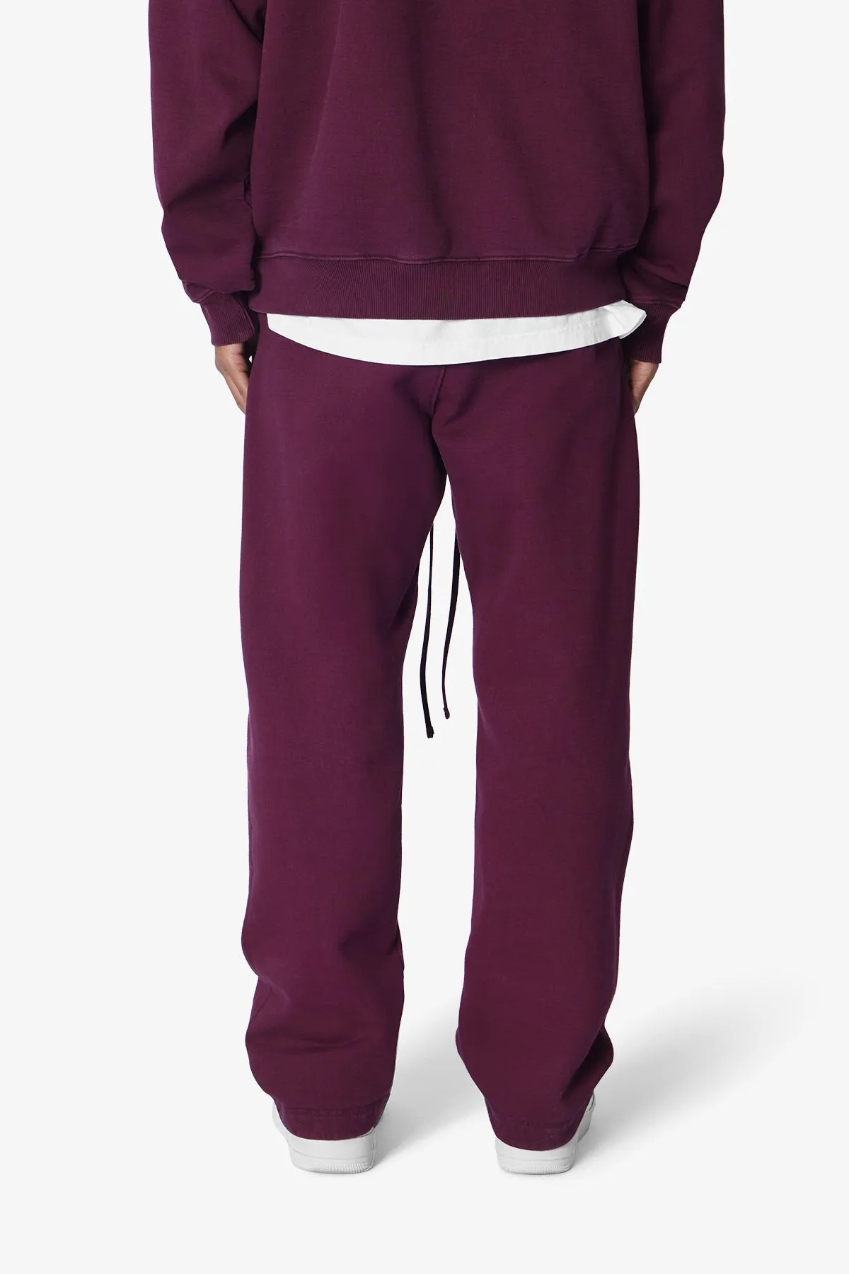 Heavy Relaxed Every Day Sweatpants - Burgundy sold by MNML product image thumbnail 5