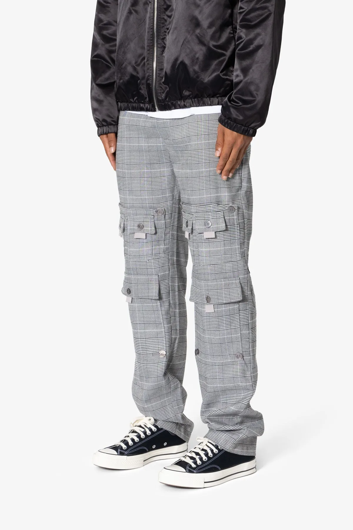 Plaid All Over Pocket Pants - Grey sold by MNML product image thumbnail 3