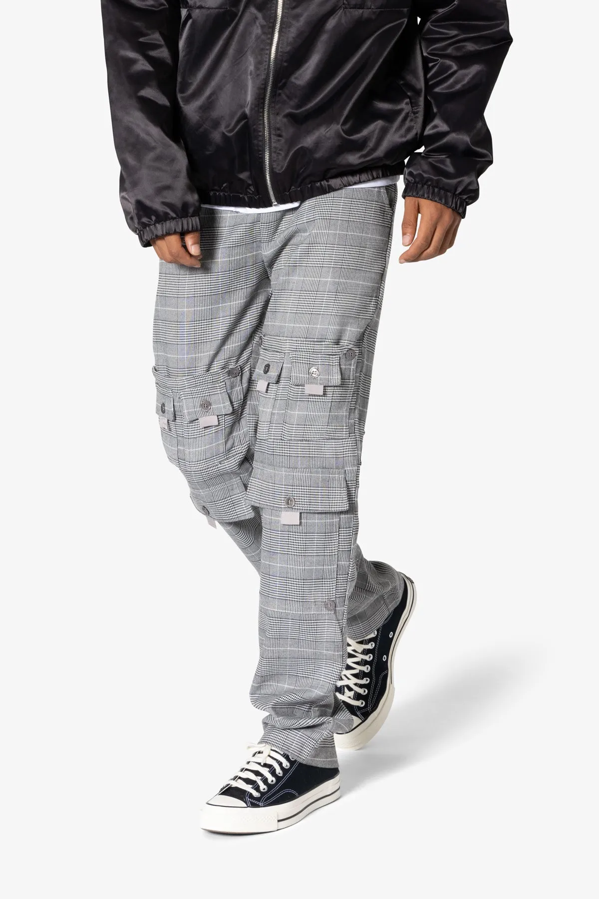 Plaid All Over Pocket Pants - Grey sold by MNML product image thumbnail 5