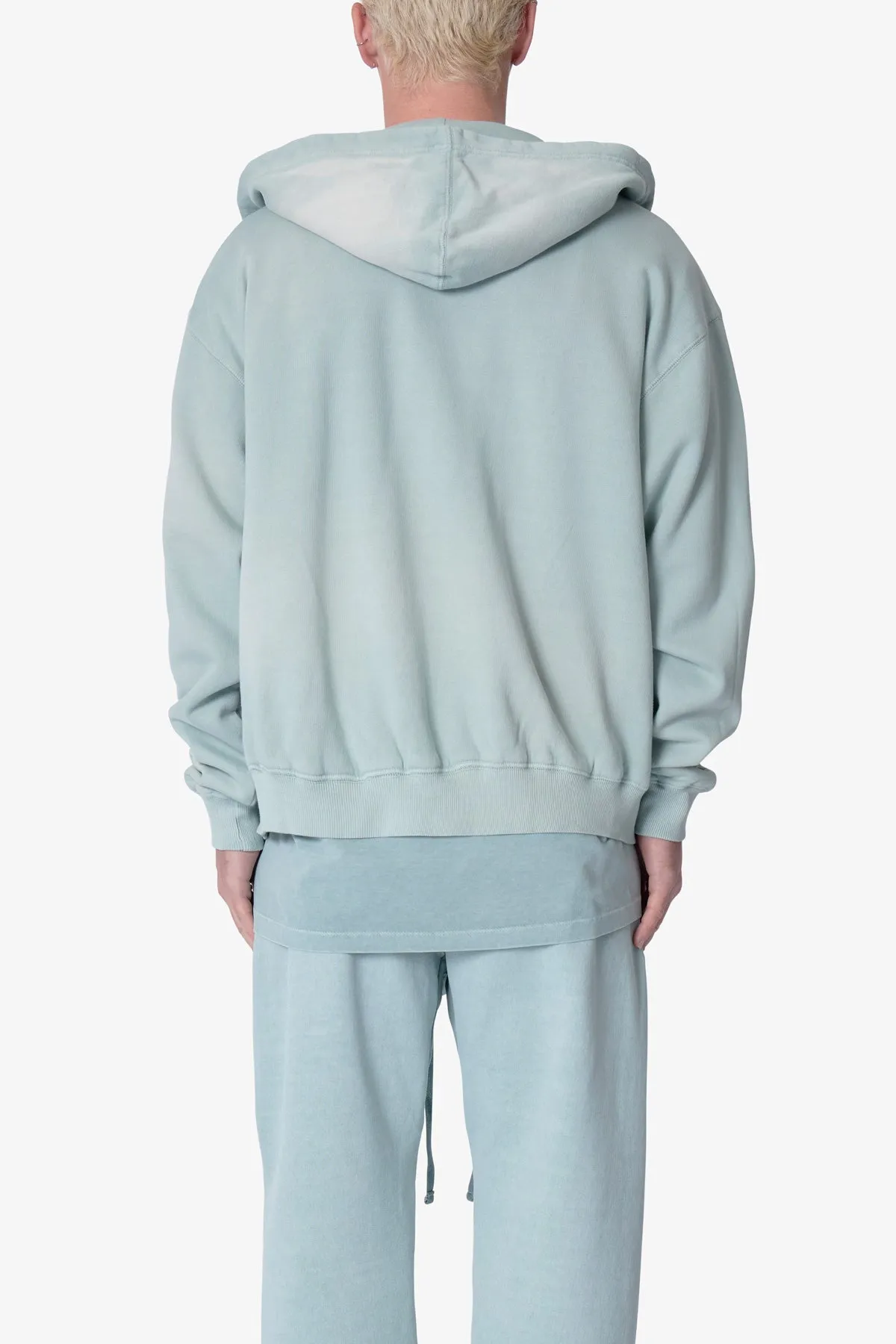 Faded Basic Zip Up Hoodie - Slate sold by MNML product image thumbnail 5