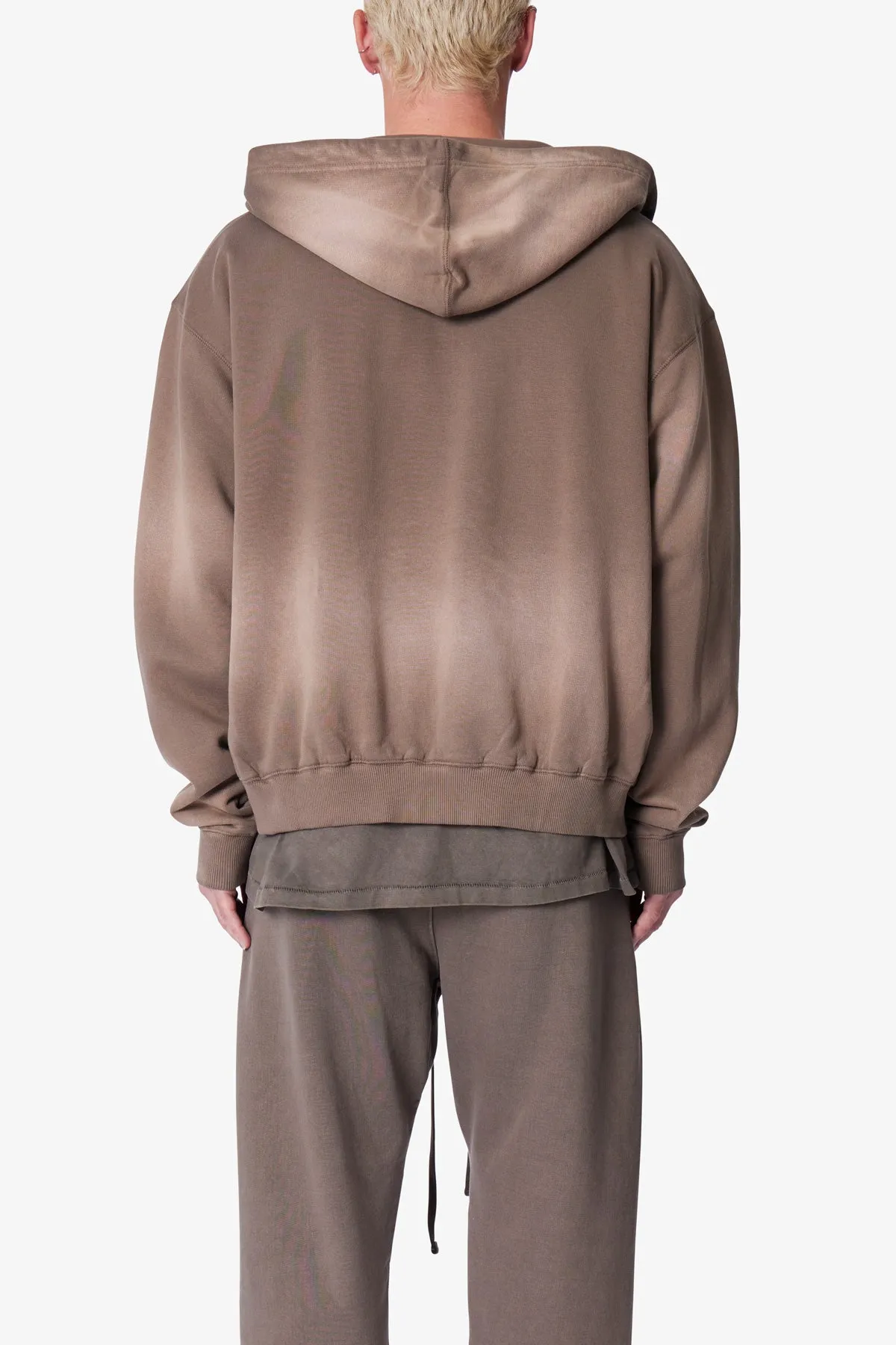 Faded Basic Zip Up Hoodie - Dark Olive sold by MNML product image thumbnail 5