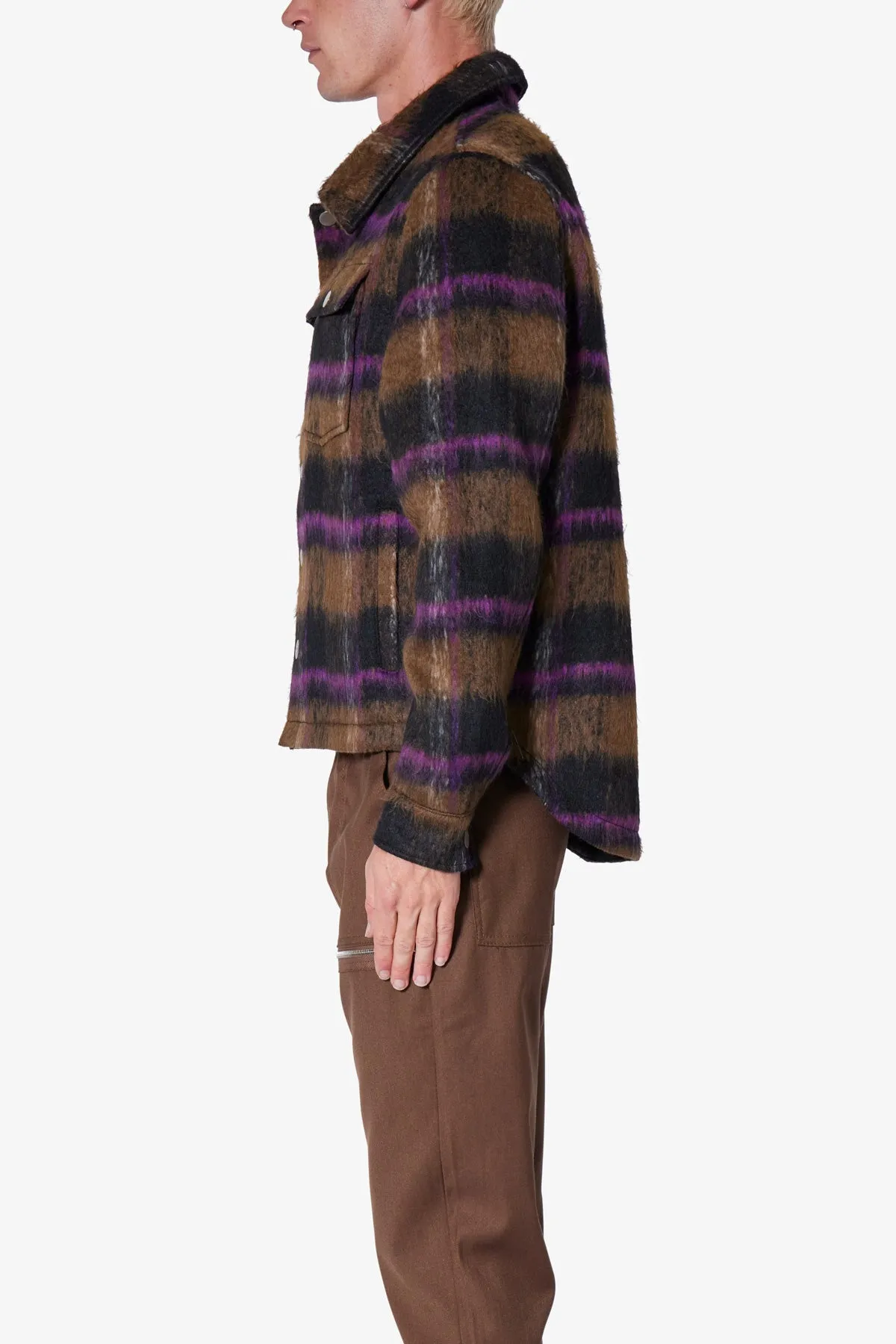 Brushed Flannel Jacket - Brown sold by MNML product image thumbnail 4