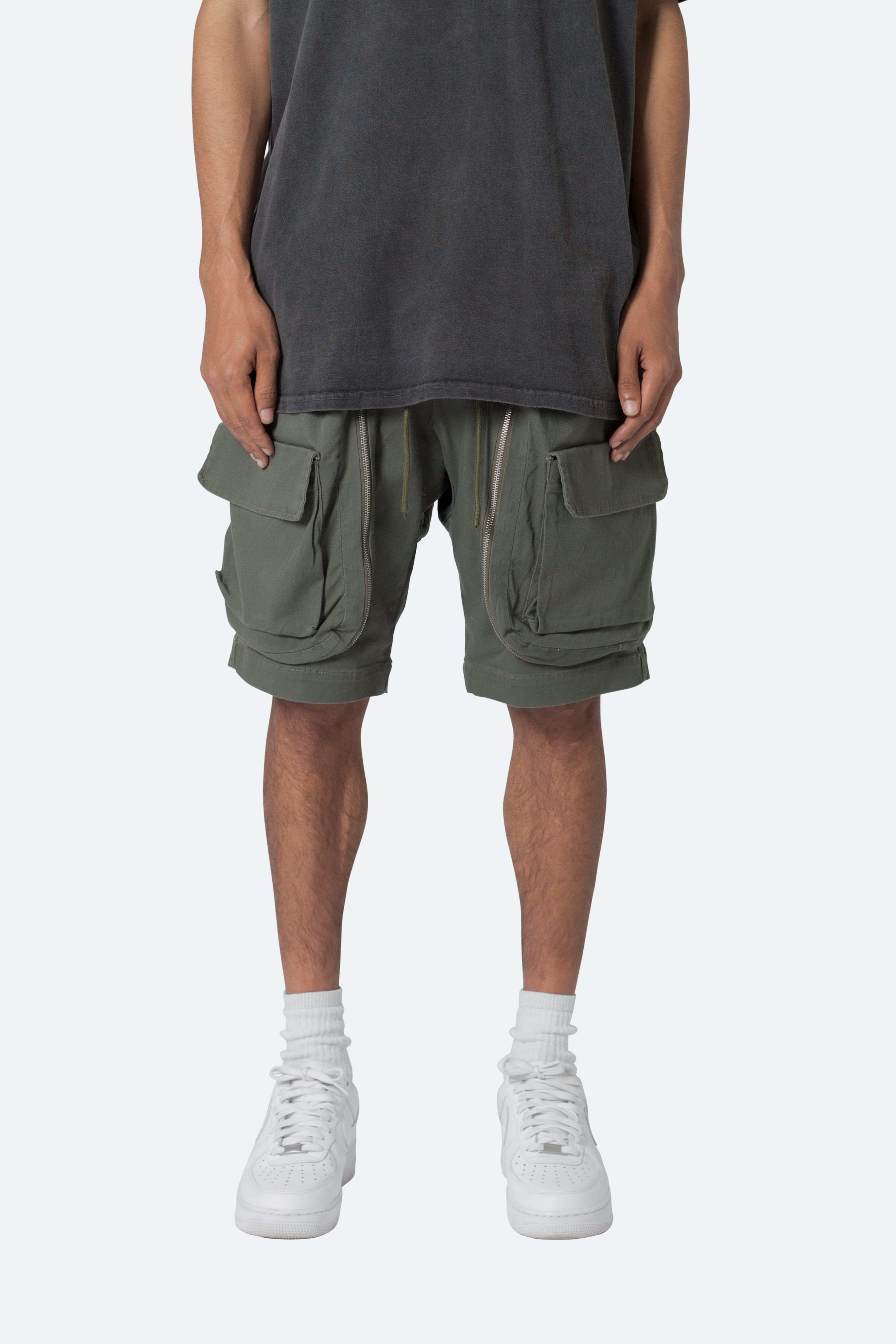 Utility Cargo Pocket Shorts - Green sold by MNML
