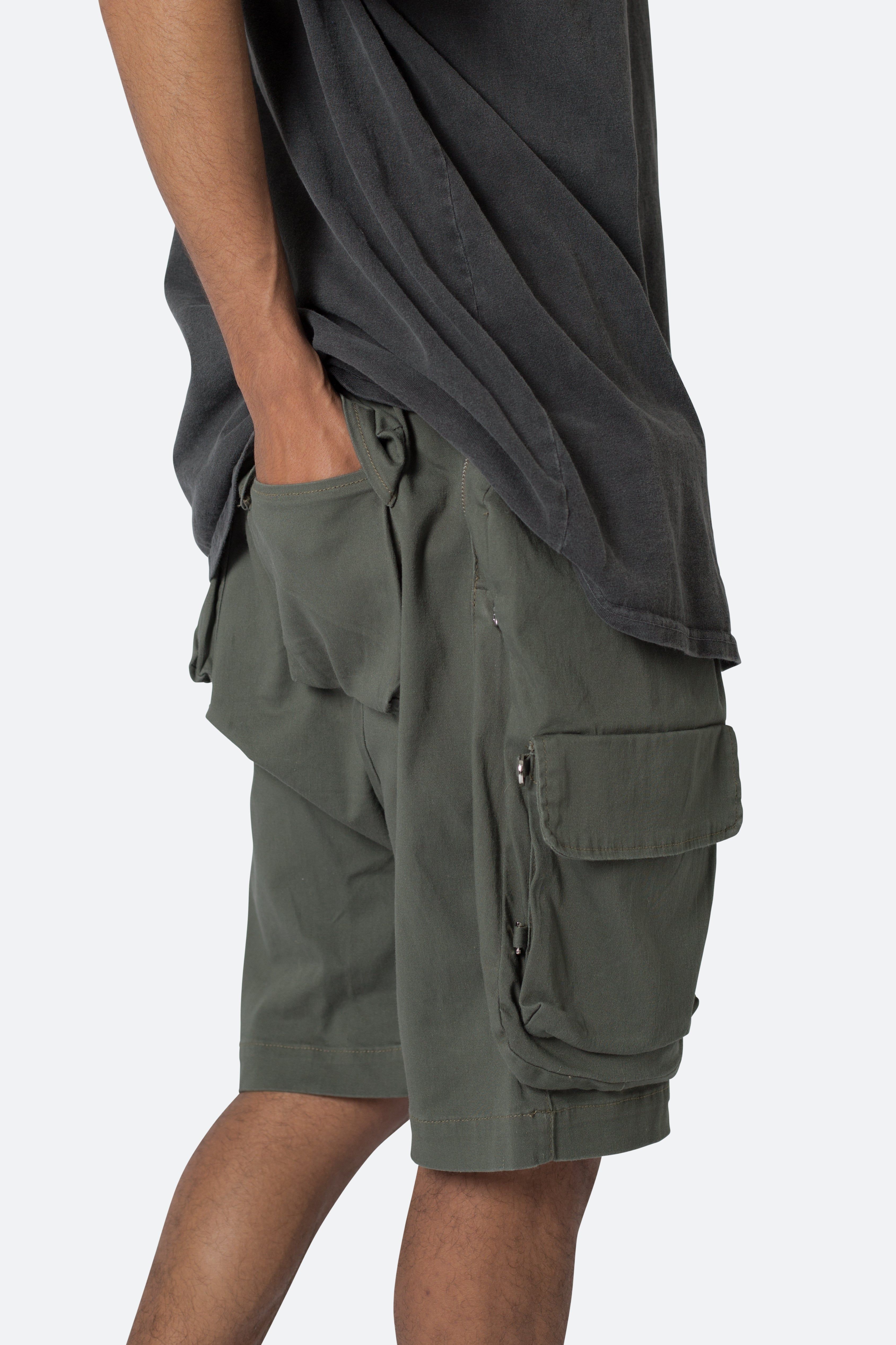 Utility Cargo Pocket Shorts - Green sold by MNML product image thumbnail 7