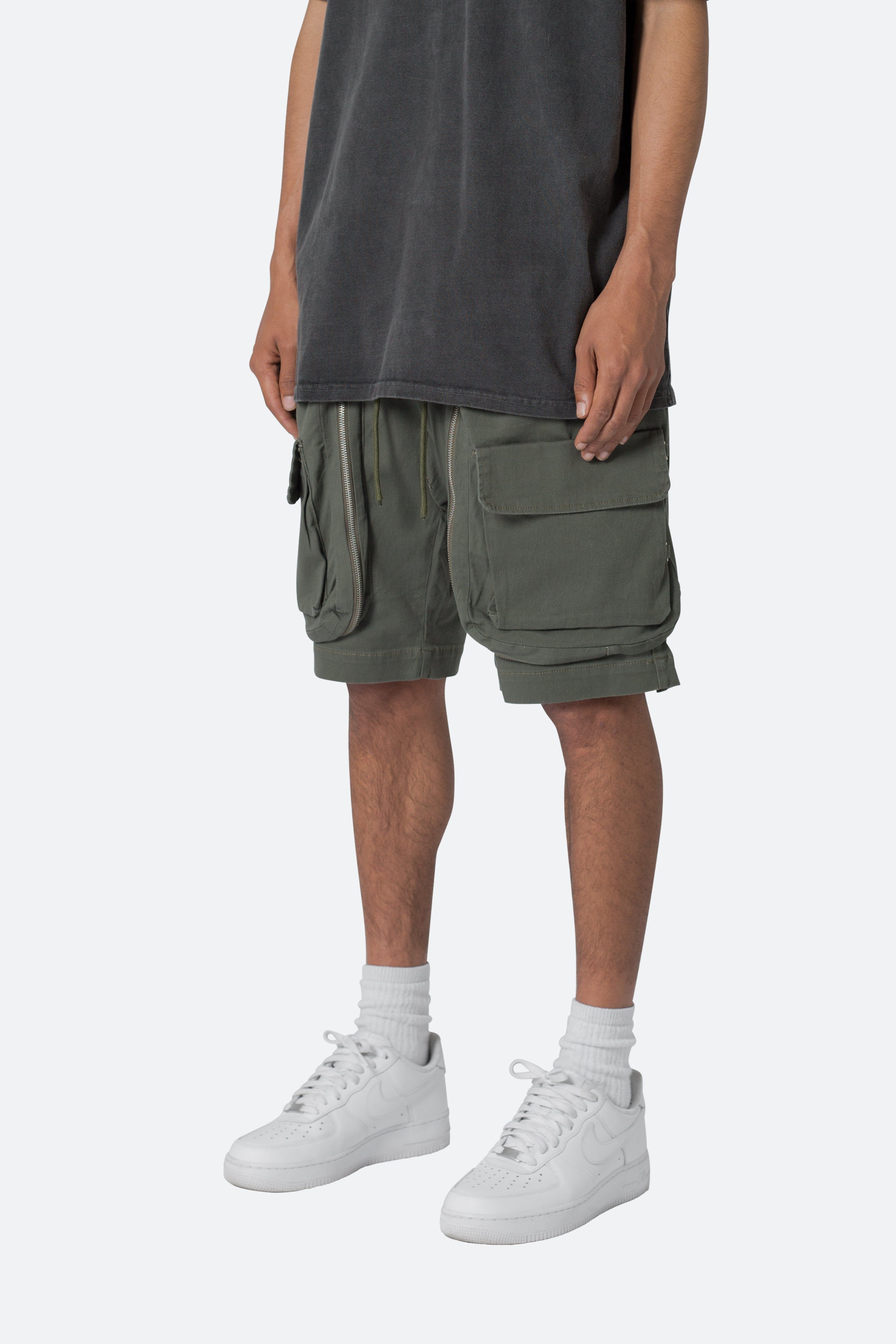 Utility Cargo Pocket Shorts - Green sold by MNML product image thumbnail 3