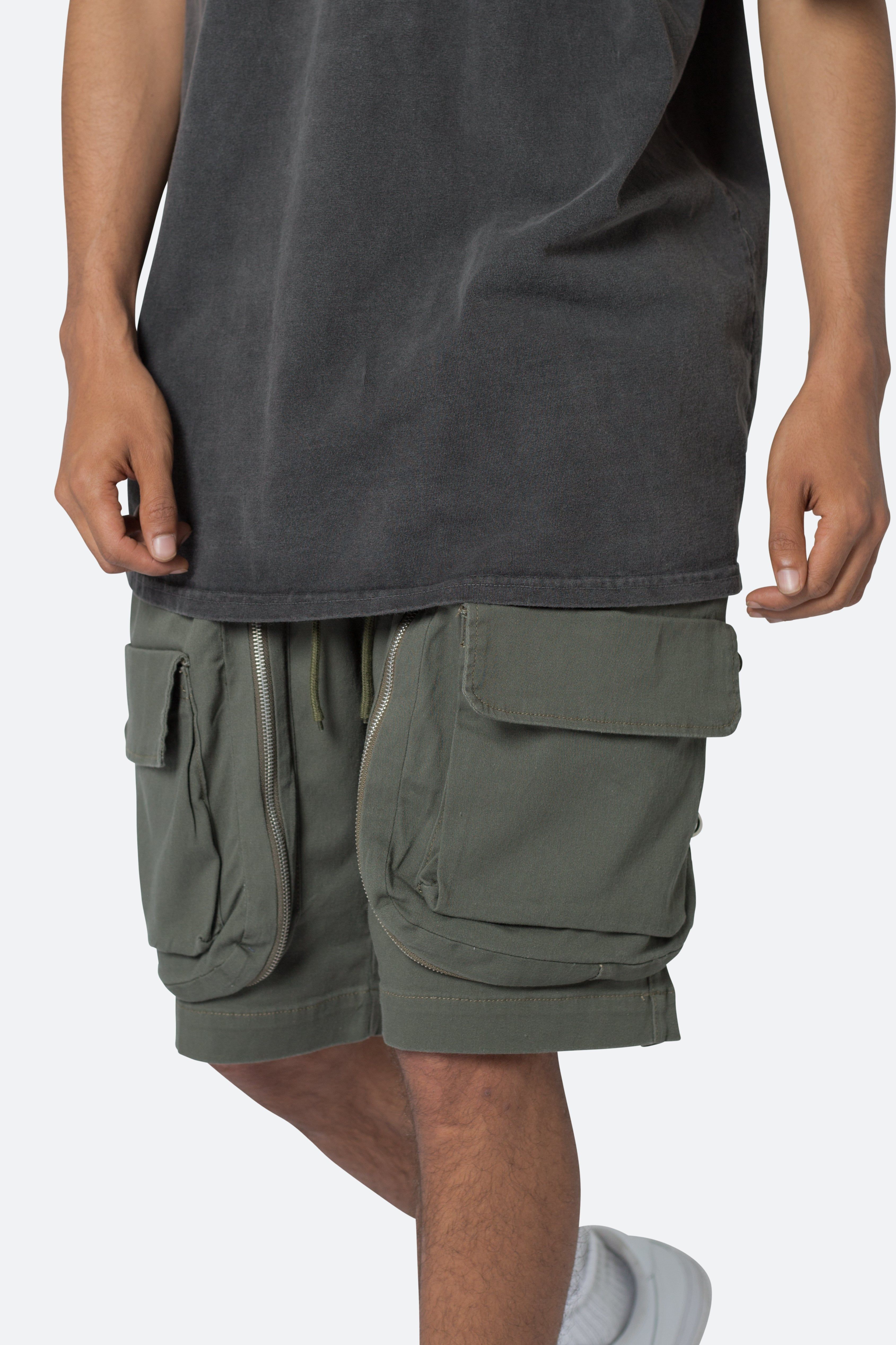 Utility Cargo Pocket Shorts - Green sold by MNML product image thumbnail 6