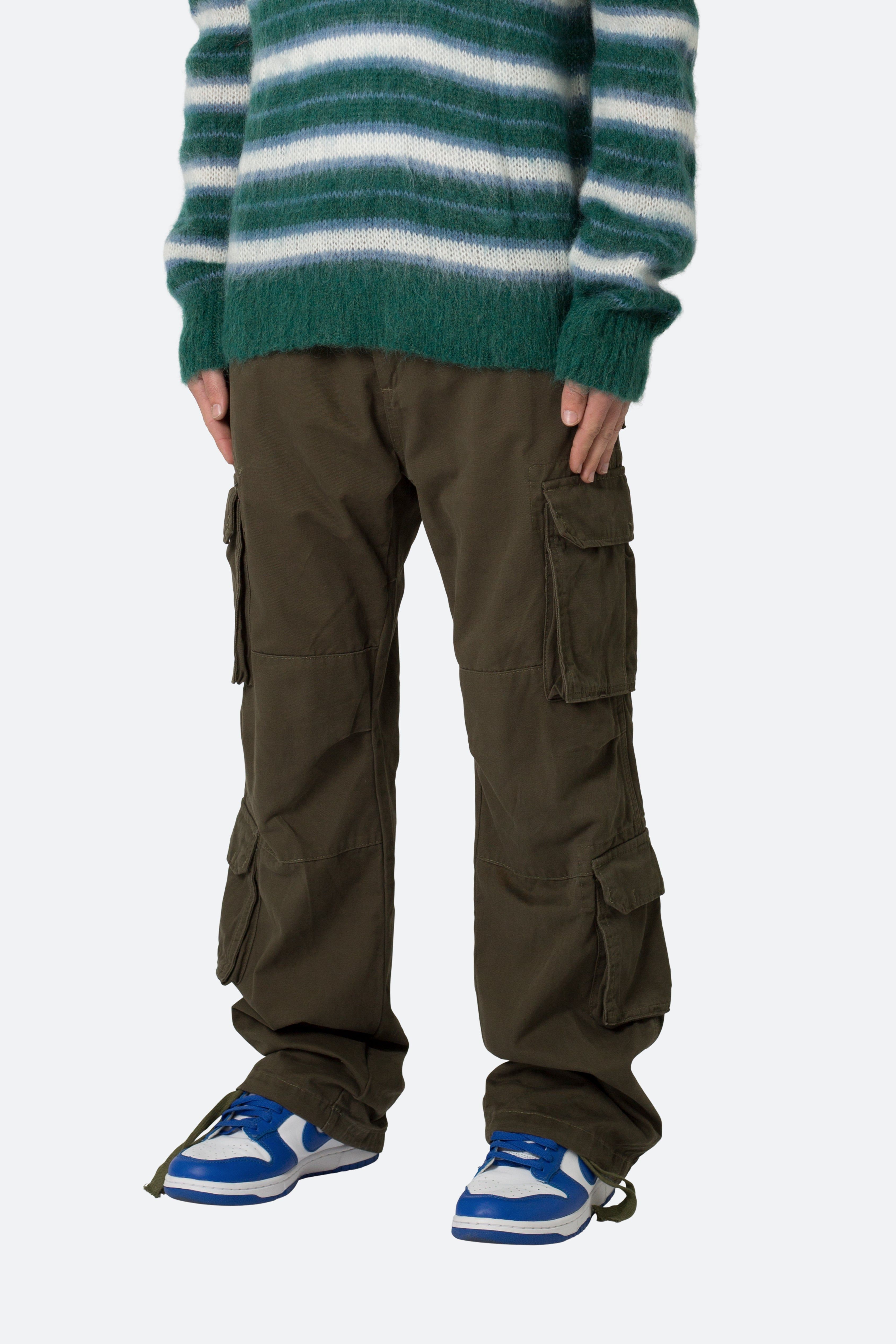 Baggy Double Cargo Pants - Olive sold by MNML product image thumbnail 4