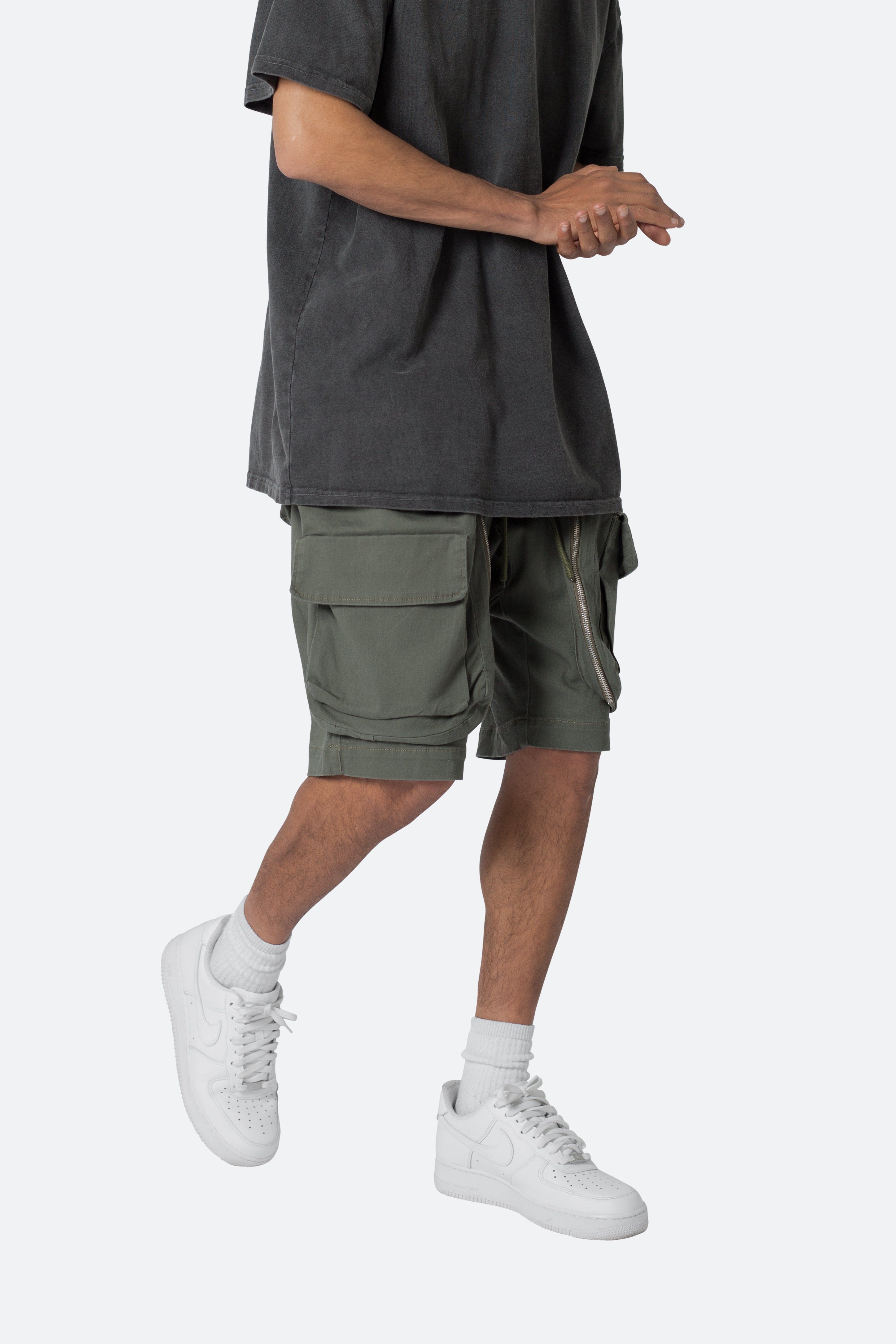 Utility Cargo Pocket Shorts - Green sold by MNML product image thumbnail 5