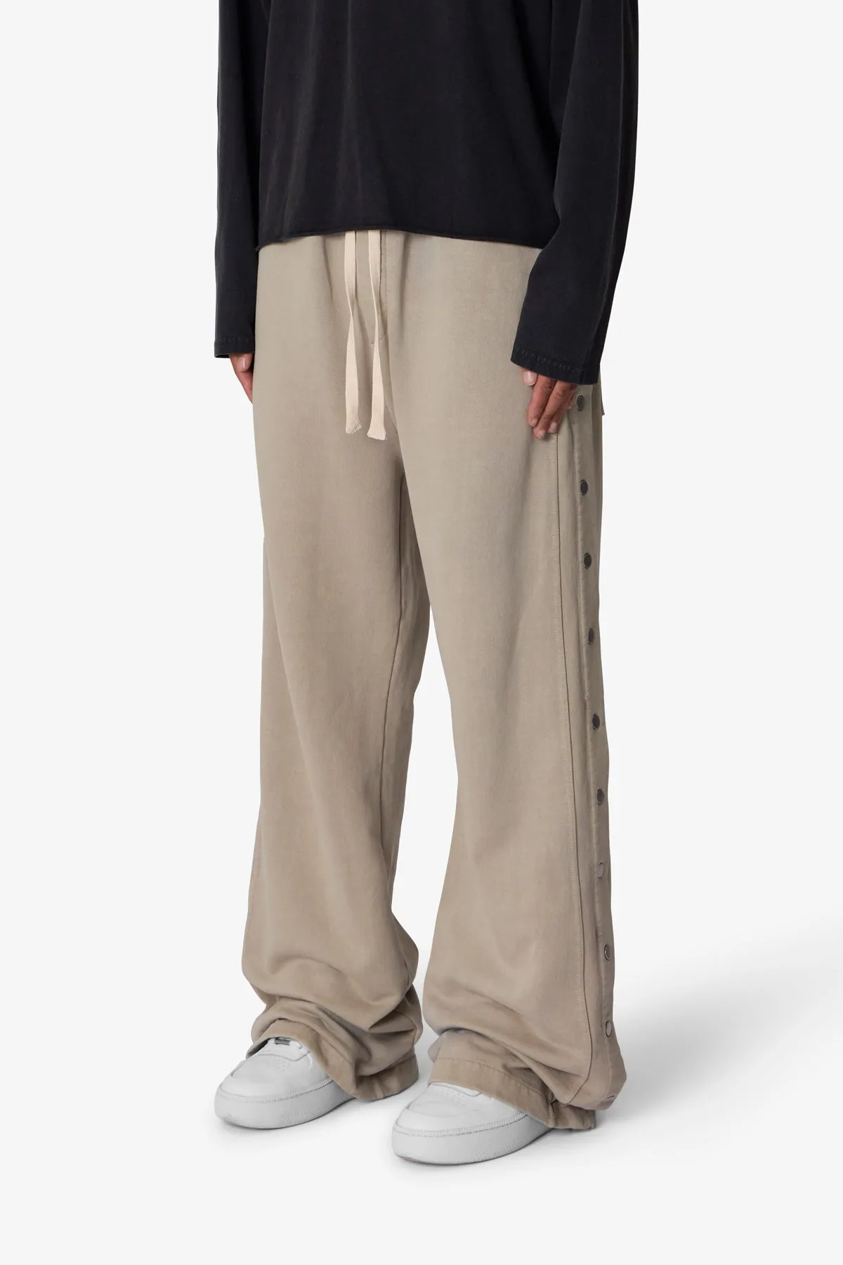 Side Snap Fleece Pants - Washed Earth sold by MNML product image thumbnail 2