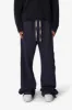 Side Snap Fleece Pants - Washed Black sold by MNML