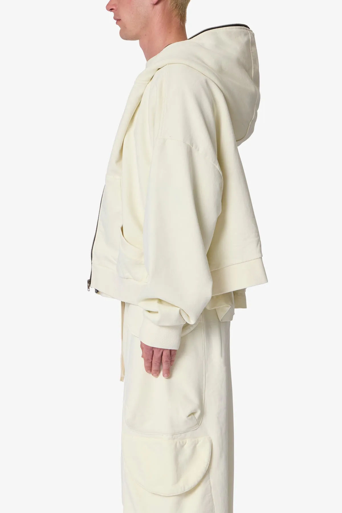 Full Zip Hoodie - Off White sold by MNML product image thumbnail 4
