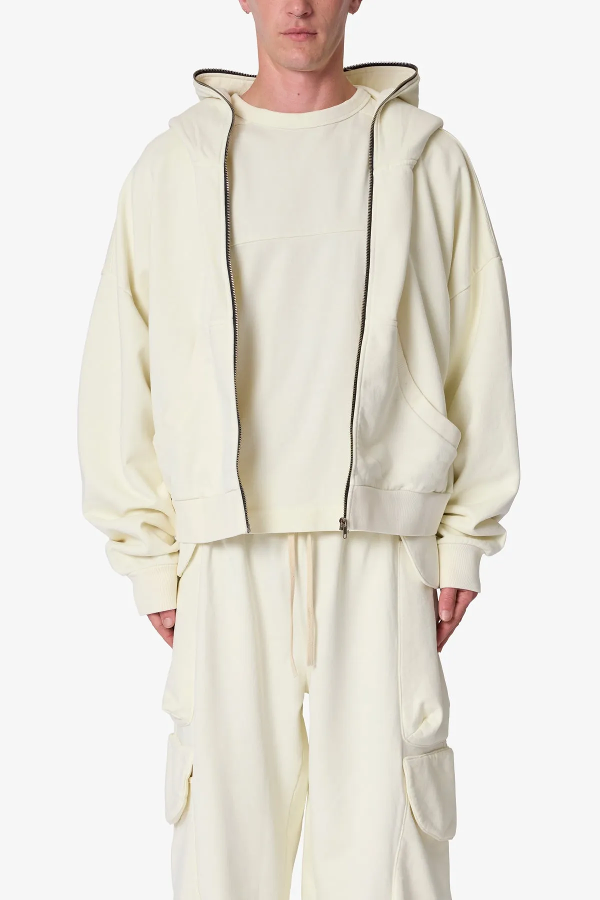 Full Zip Hoodie - Off White sold by MNML product image thumbnail 2
