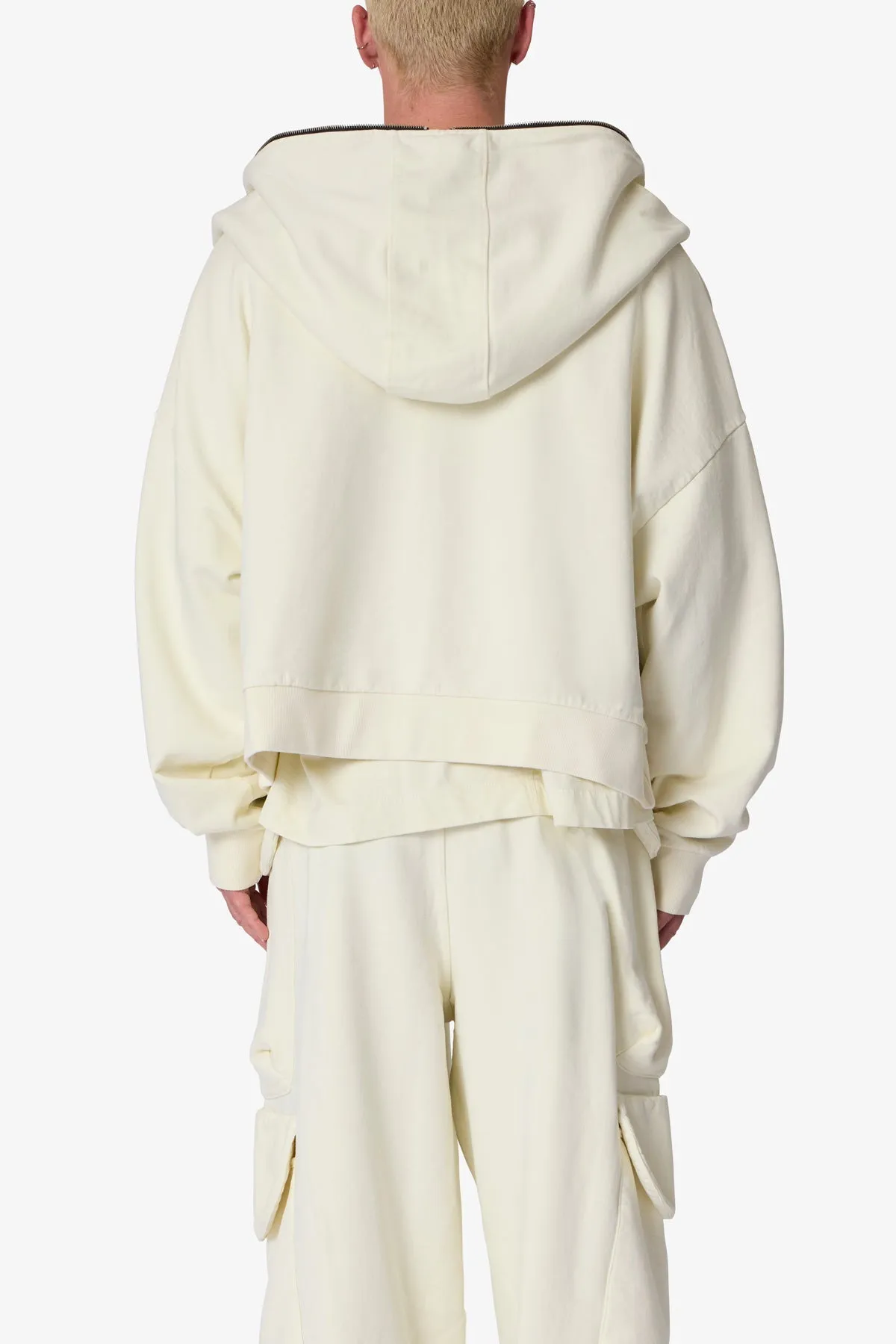 Full Zip Hoodie - Off White sold by MNML product image thumbnail 5