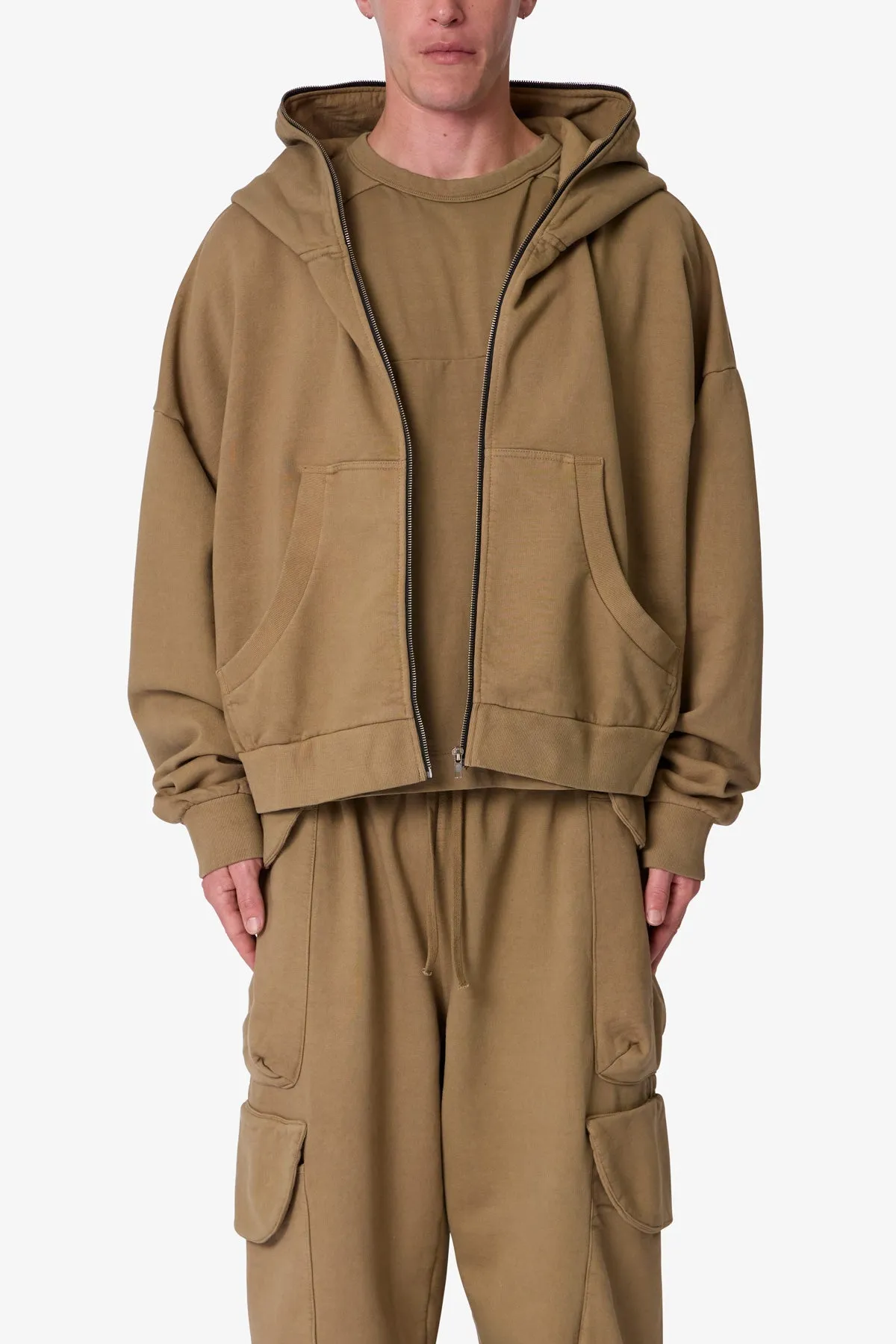 Full Zip Hoodie - Washed Earth sold by MNML product image thumbnail 2