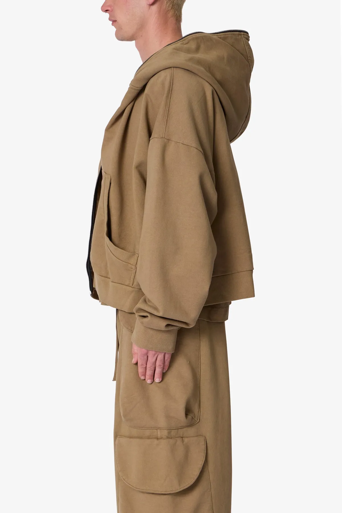 Full Zip Hoodie - Washed Earth sold by MNML product image thumbnail 4