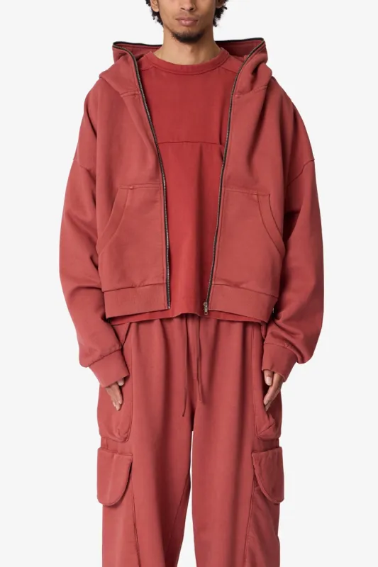 Full Zip Hoodie - Rust sold by MNML