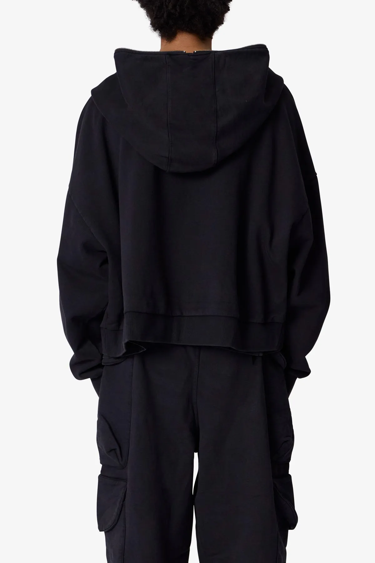 Full Zip Hoodie - Washed Black sold by MNML product image thumbnail 5