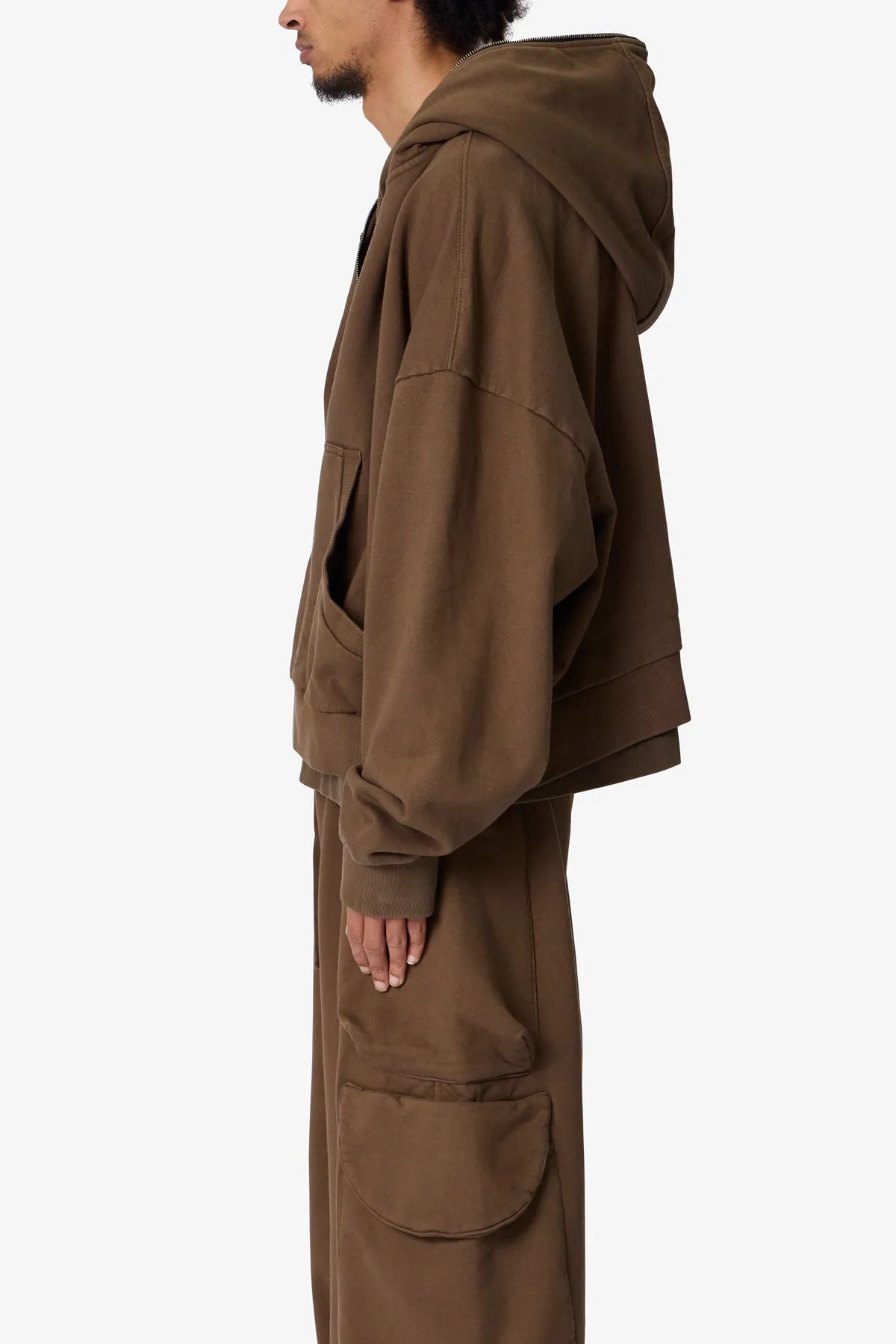 Full Zip Hoodie - Olive sold by MNML product image thumbnail 4