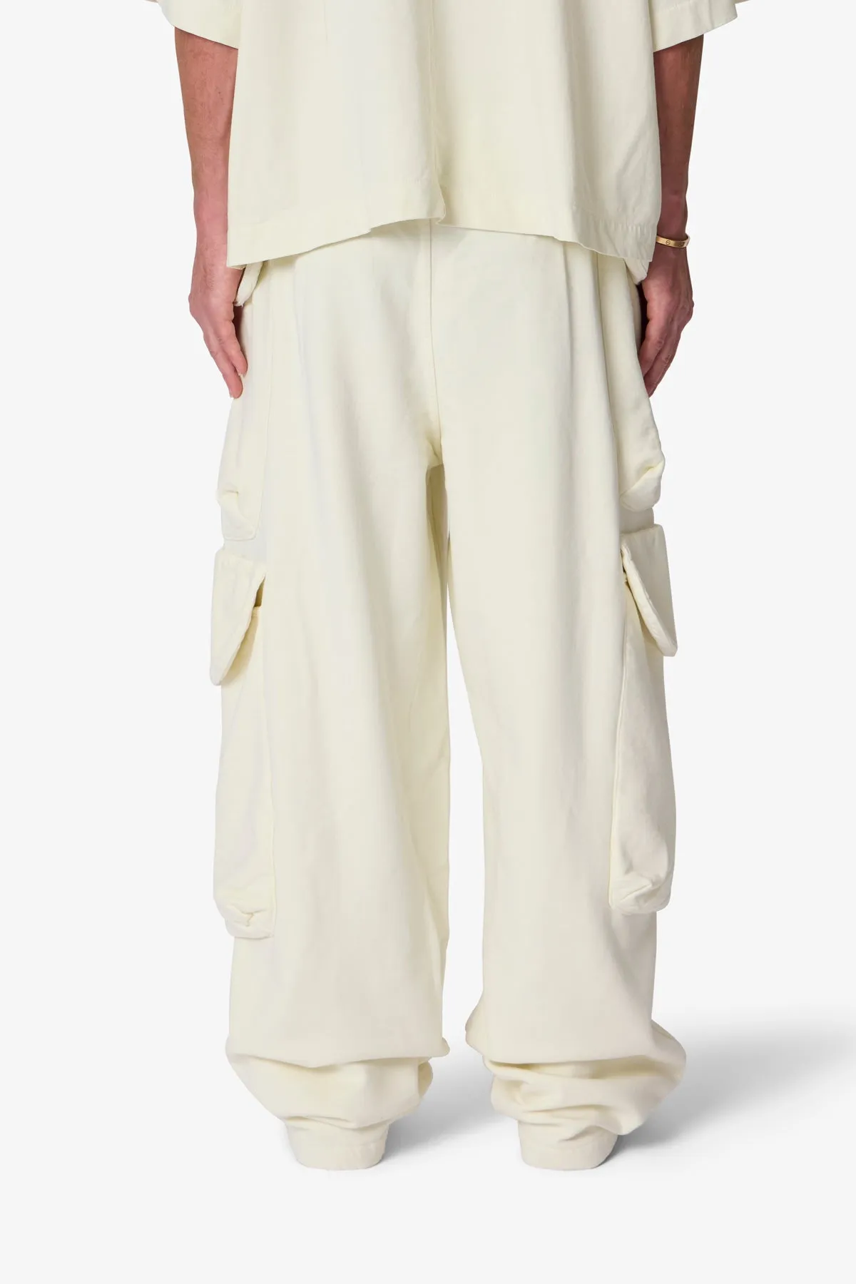 Side Cargo Pocket Sweatpants - Off White sold by MNML product image thumbnail 5