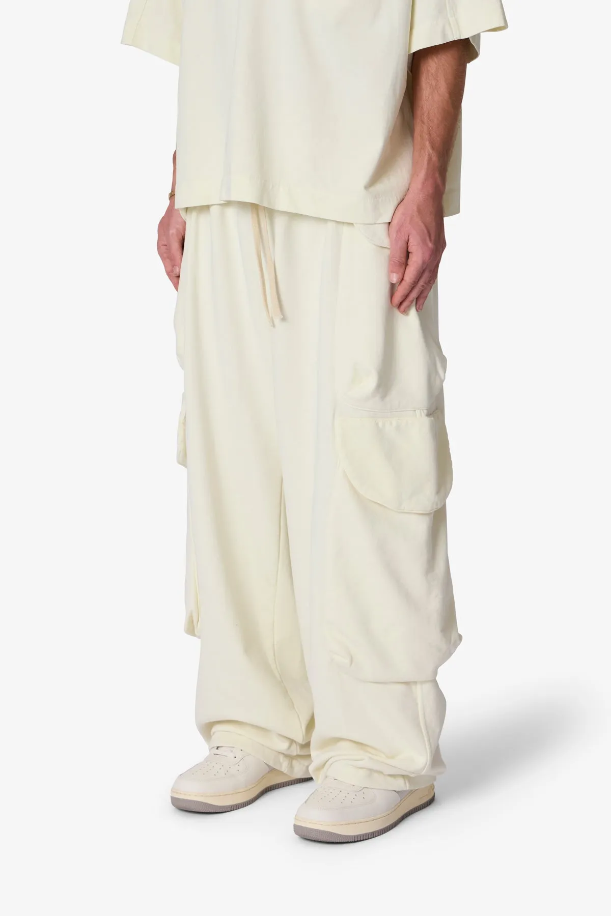 Side Cargo Pocket Sweatpants - Off White sold by MNML product image thumbnail 3