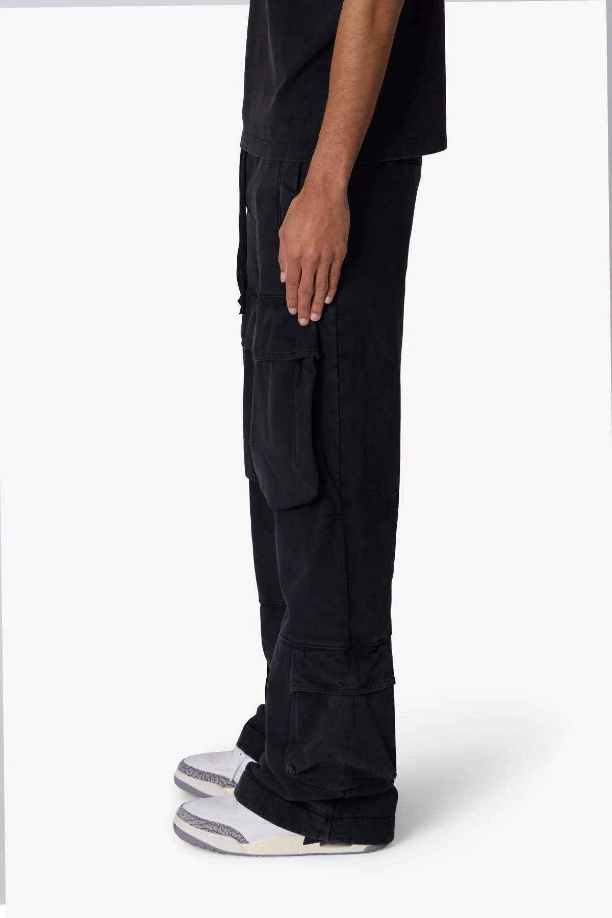 Front Cargo Sweatpants - Washed Black sold by MNML product image thumbnail 4