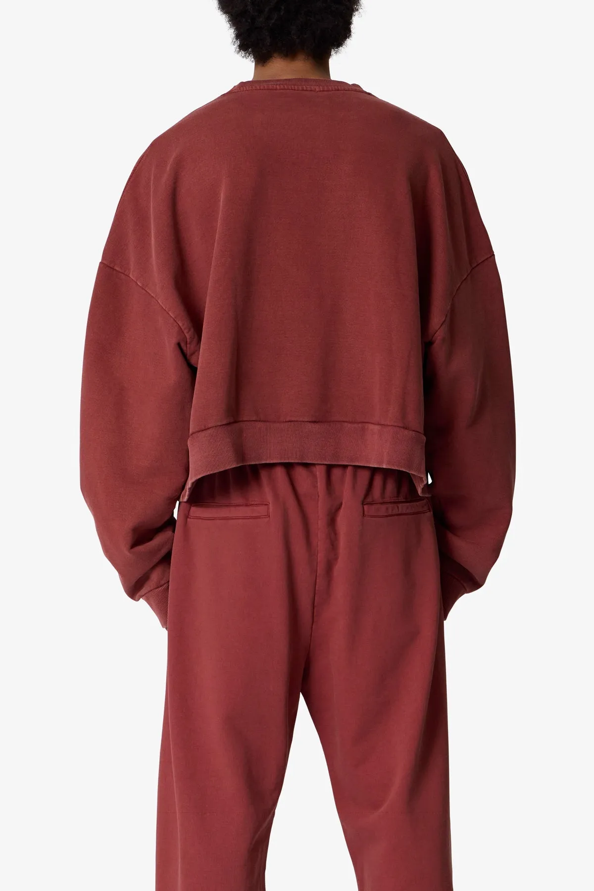 Cropped Crewneck - Rust sold by MNML product image thumbnail 5