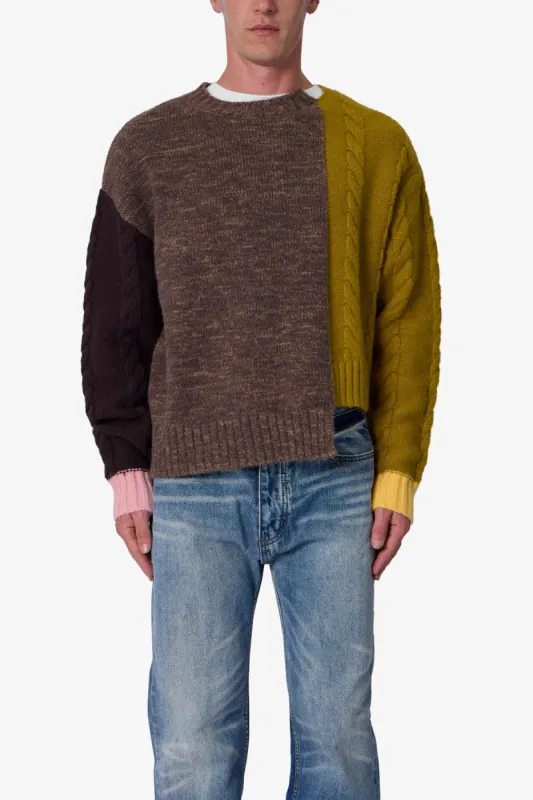 Mix Match Knitted Sweater - Multi sold by MNML