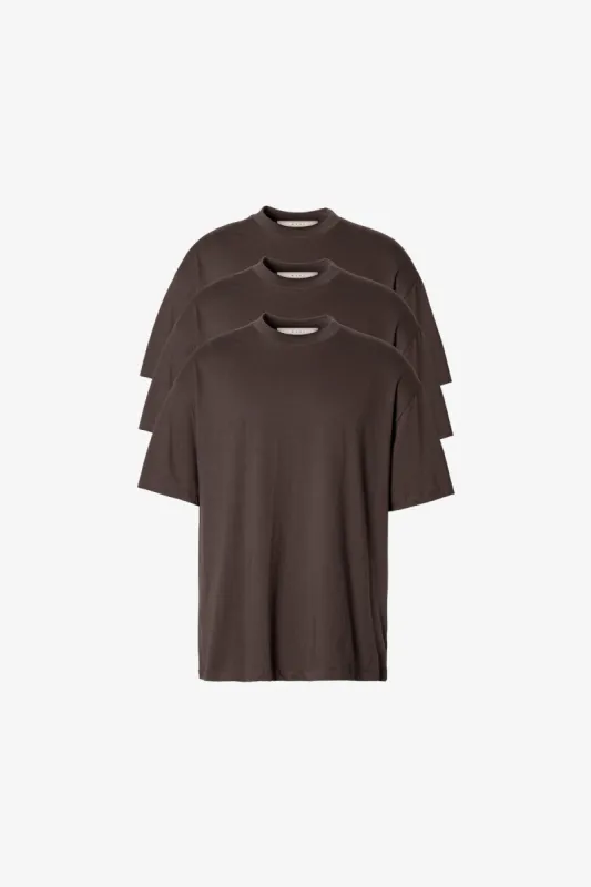 Heavy Every Day Tee 3 Pack - Chocolate sold by MNML
