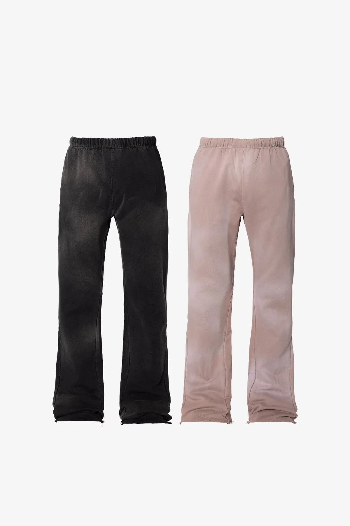 Faded Bootcut Sweatpants 2 Pack - Washed Black/Washed Mauve sold by MNML