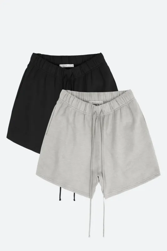 Every Day Sweatshorts 2 Pack - Black/Grey sold by MNML