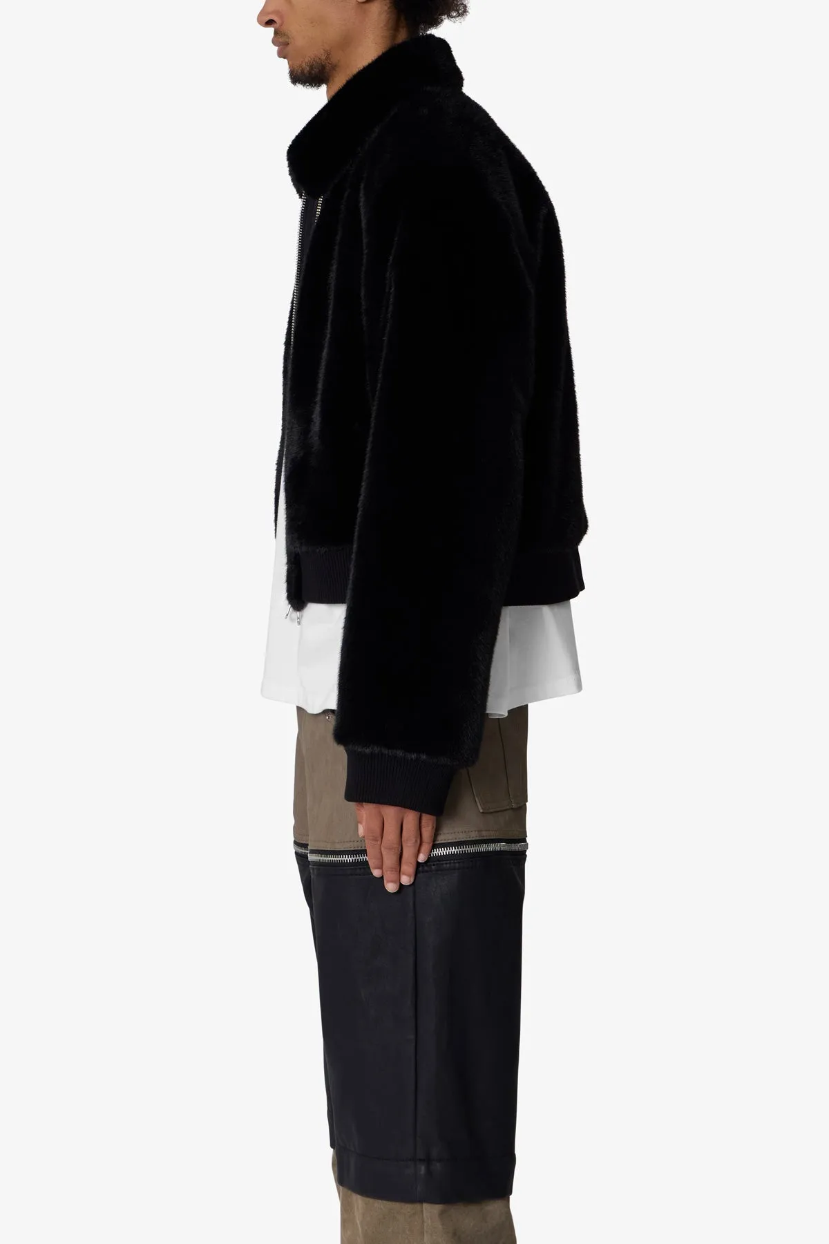 Night Wolf Faux Jacket - Black sold by MNML product image thumbnail 4