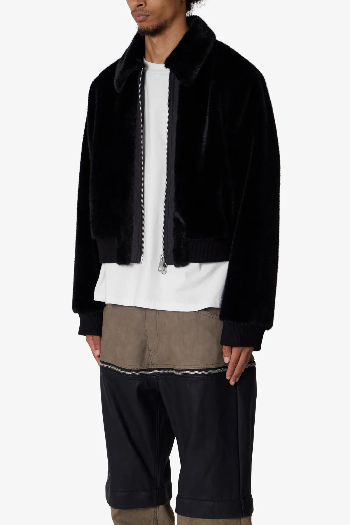 Night Wolf Faux Jacket - Black sold by MNML product image thumbnail 3