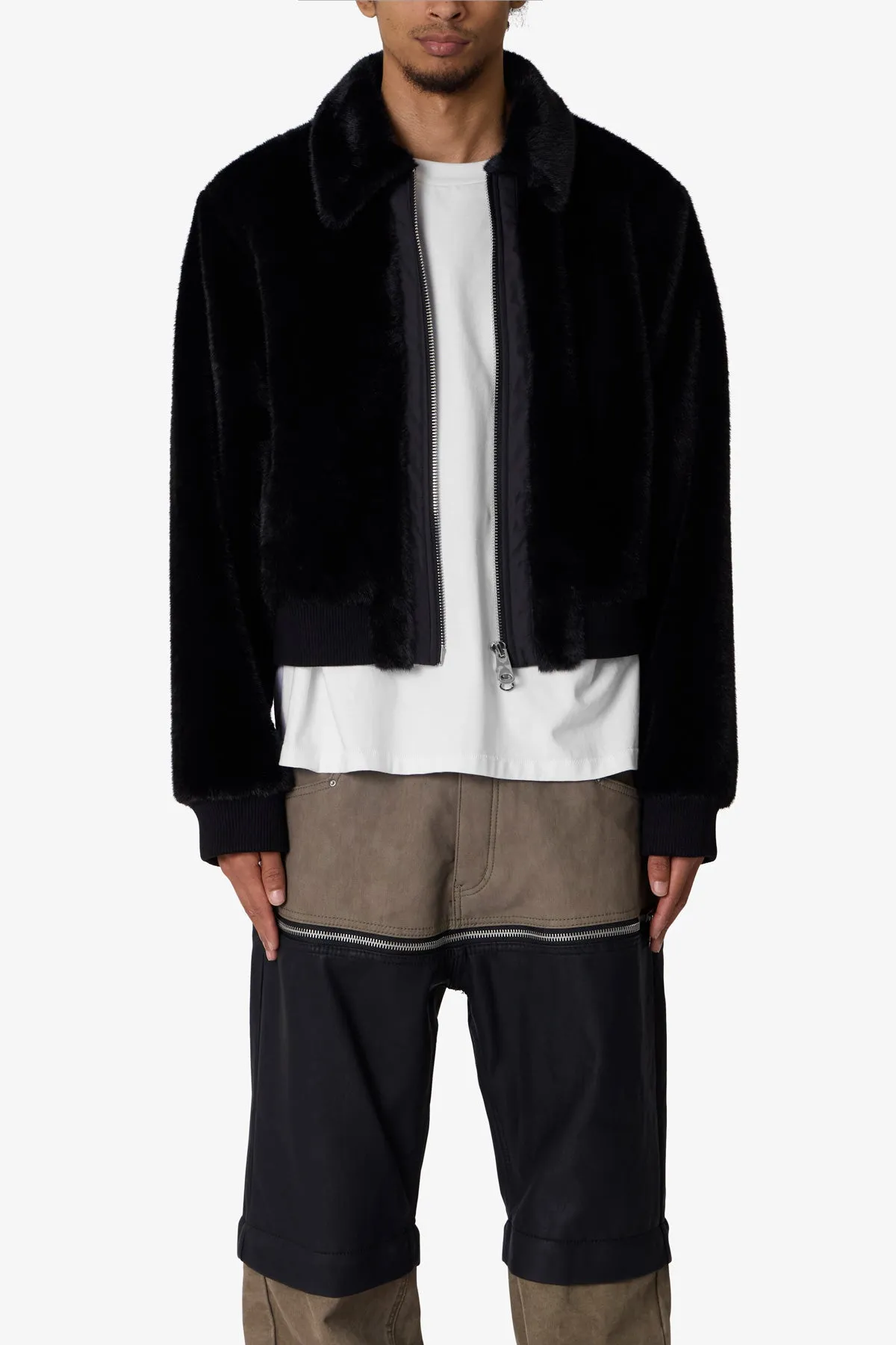 Night Wolf Faux Jacket - Black sold by MNML product image thumbnail 2