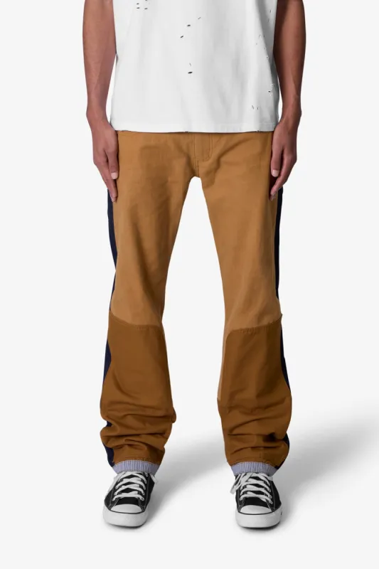 V727 Mixed Canvas Baggy Denim - Multi made by MNML