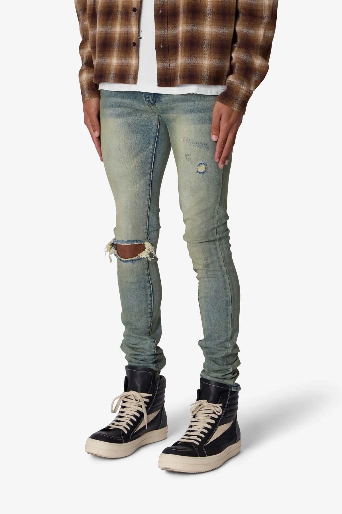 【HI FI FNK】Lazy Washed Denim FNT 002 Japanese Otou-san Jeans (Washed) – Front Office